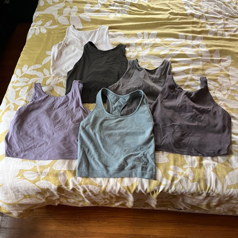 Athleta Women's Tank Tops in White, Black, Purple, Blue, and Gray